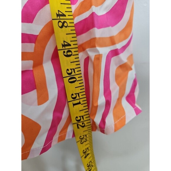 Solid and Striped Olympia (Abstract Zebra) Small Pink & Orange Cotton Blend NWT - Picture 6 of 8